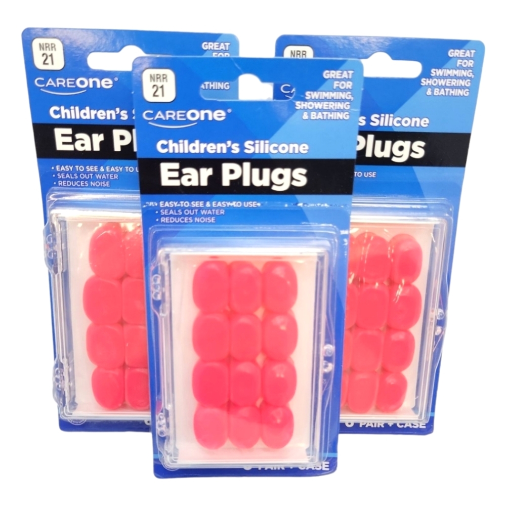 18 Pair CareOne Children's Silicone Moldable Ear Plugs, Noise Reducing Swim Bath